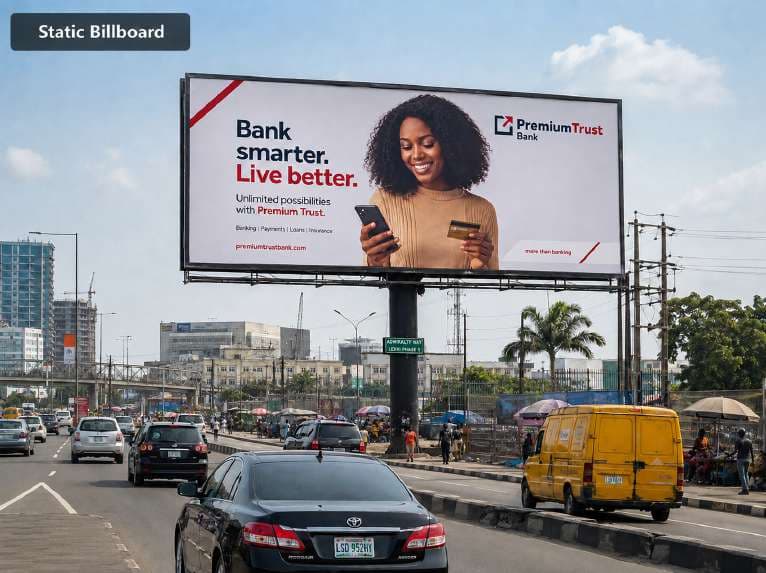 Static printed billboards