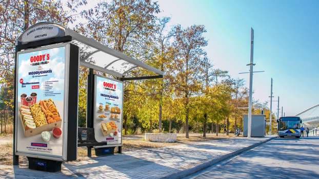 Bus-shelter and street-level displays